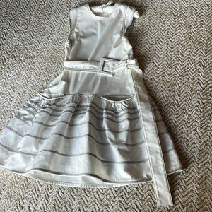 Stylish White Dress with Belt